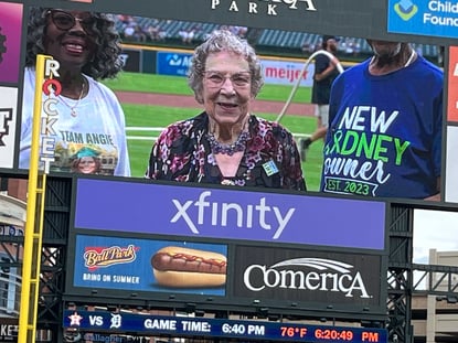 Lorene at baseball