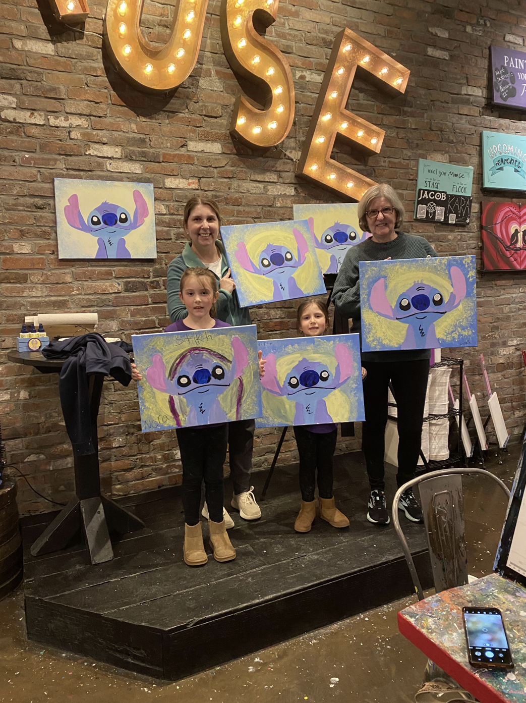 Painting with the girls