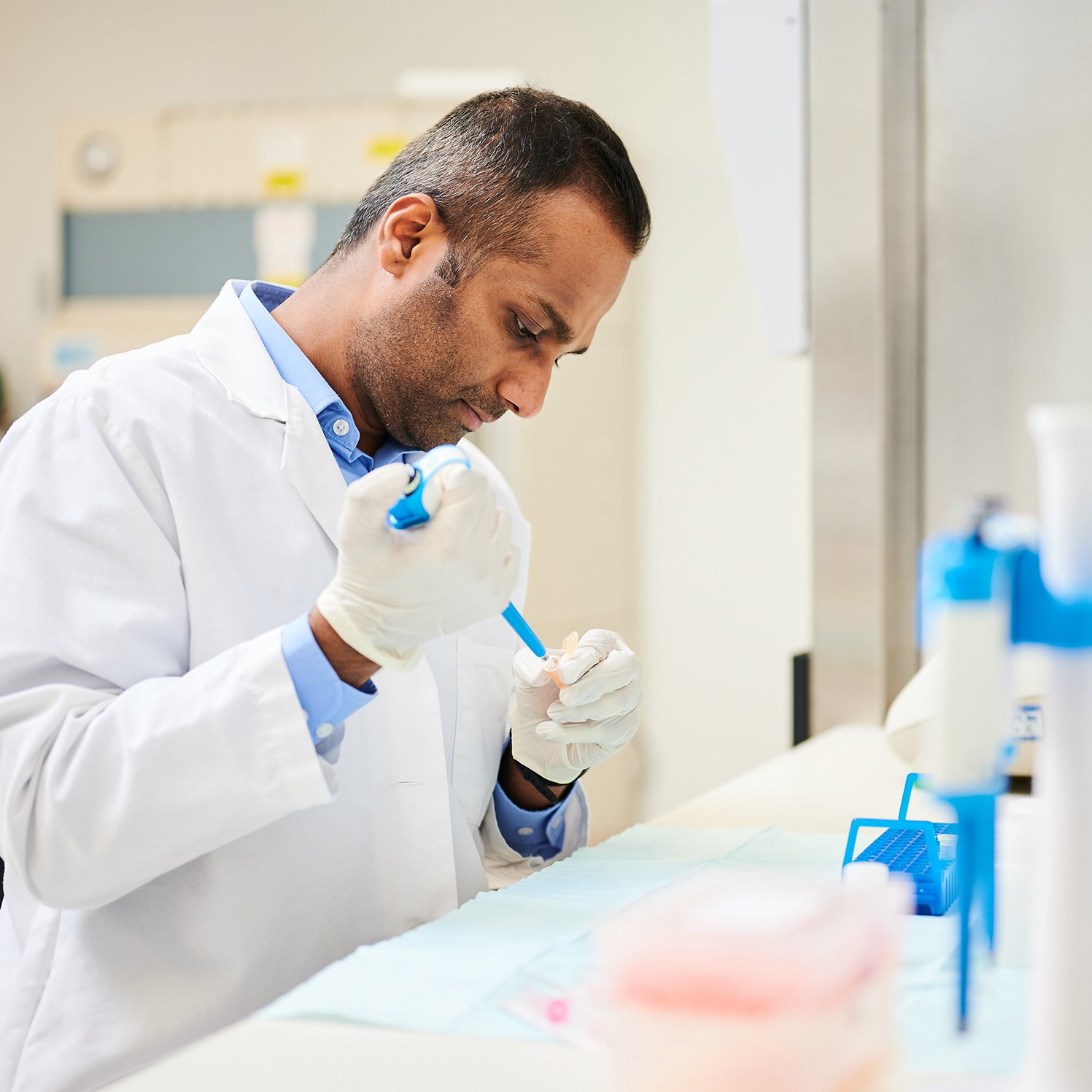 Researcher in lab Researcher in lab