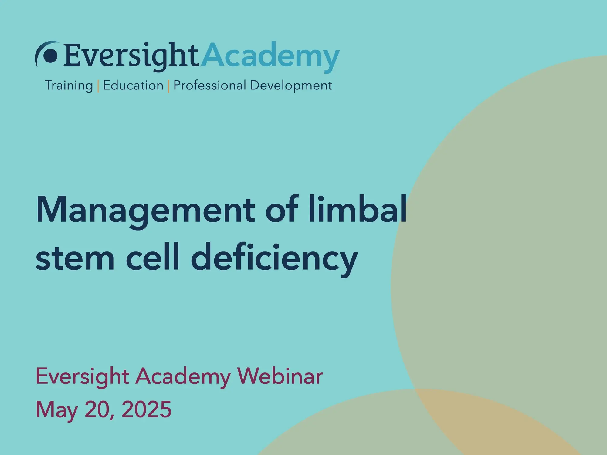 Management of limbal stem cell deficiency | Webinar recap