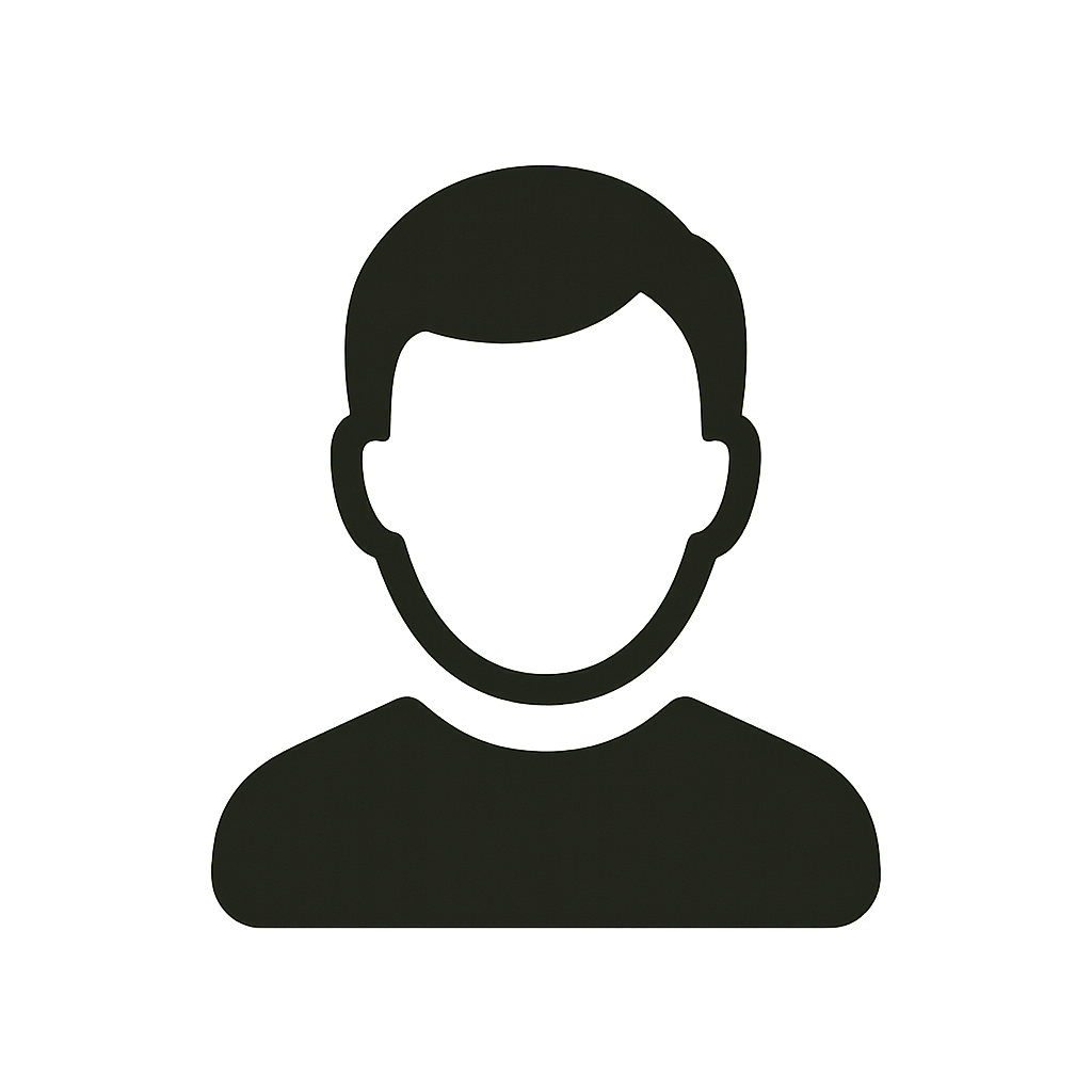 simple single color icon to represent person headshot