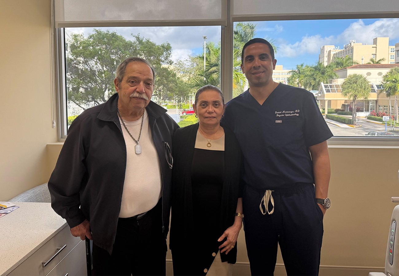 Teresita, her husband and Dr. Montenegro