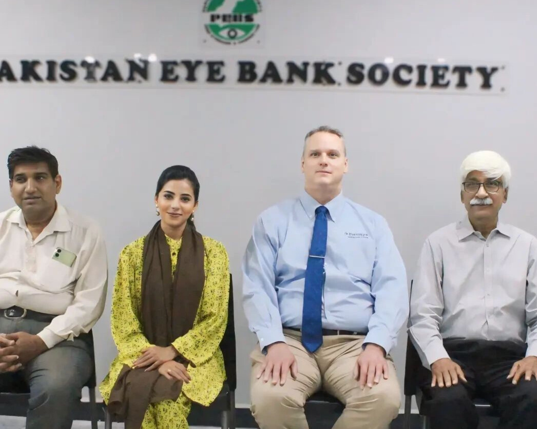 Eye bank development work with Pakistan eye bank society